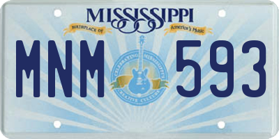 MS license plate MNM593