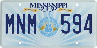MS license plate MNM594