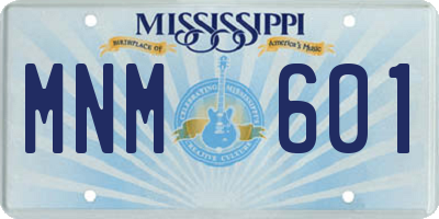 MS license plate MNM601