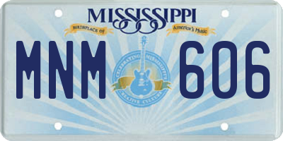 MS license plate MNM606