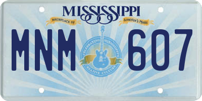 MS license plate MNM607