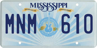 MS license plate MNM610