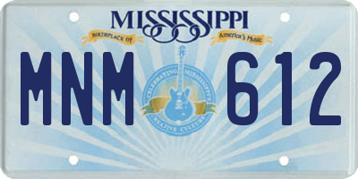 MS license plate MNM612