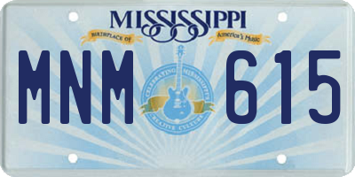 MS license plate MNM615