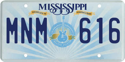 MS license plate MNM616