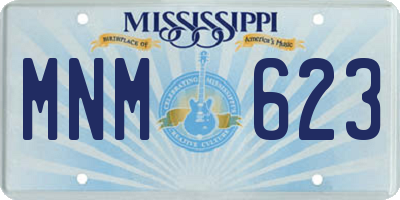MS license plate MNM623