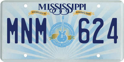 MS license plate MNM624
