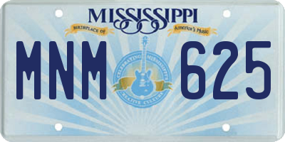 MS license plate MNM625
