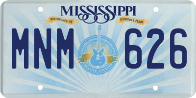 MS license plate MNM626