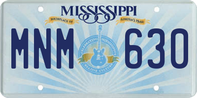 MS license plate MNM630