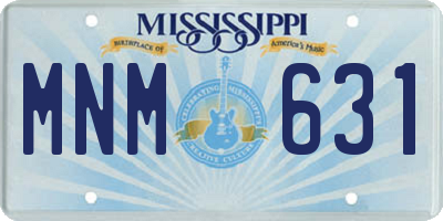 MS license plate MNM631