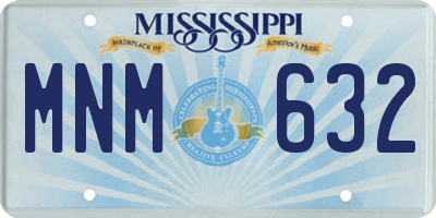 MS license plate MNM632