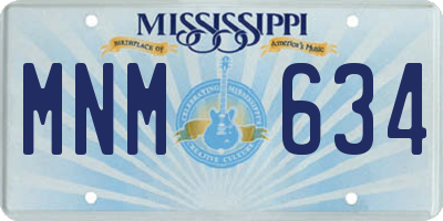 MS license plate MNM634
