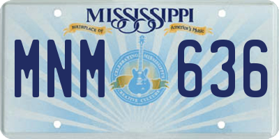 MS license plate MNM636