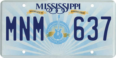 MS license plate MNM637