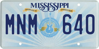 MS license plate MNM640