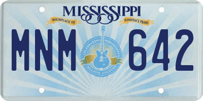 MS license plate MNM642