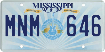 MS license plate MNM646