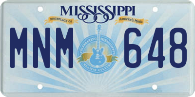MS license plate MNM648