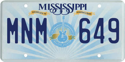 MS license plate MNM649
