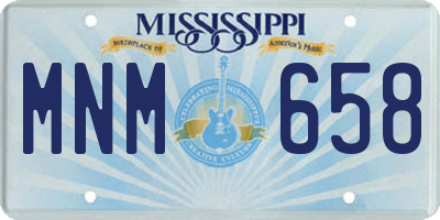 MS license plate MNM658