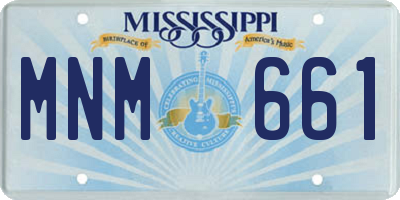 MS license plate MNM661