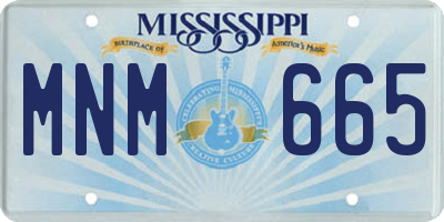 MS license plate MNM665