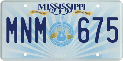 MS license plate MNM675