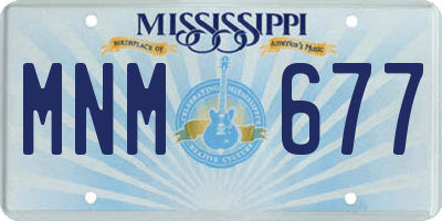 MS license plate MNM677