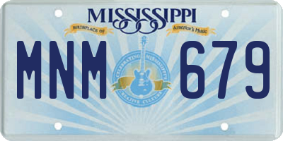 MS license plate MNM679