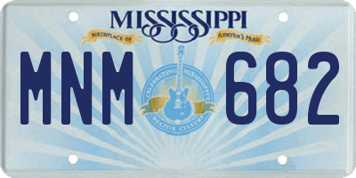 MS license plate MNM682