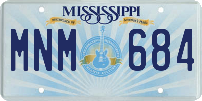 MS license plate MNM684