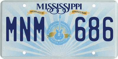 MS license plate MNM686