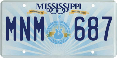 MS license plate MNM687