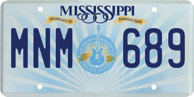 MS license plate MNM689