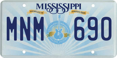 MS license plate MNM690