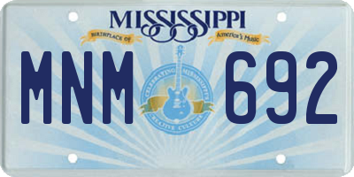 MS license plate MNM692
