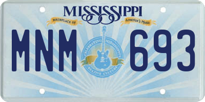 MS license plate MNM693