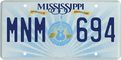 MS license plate MNM694