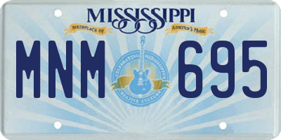 MS license plate MNM695