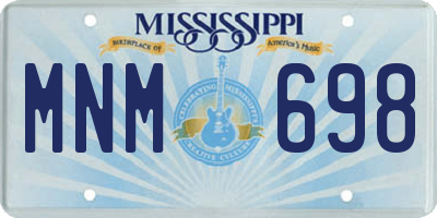 MS license plate MNM698