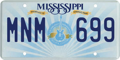 MS license plate MNM699