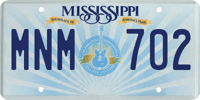 MS license plate MNM702
