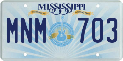 MS license plate MNM703