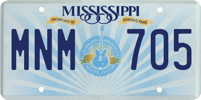 MS license plate MNM705
