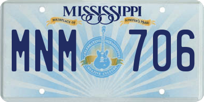 MS license plate MNM706
