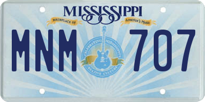 MS license plate MNM707