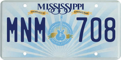 MS license plate MNM708