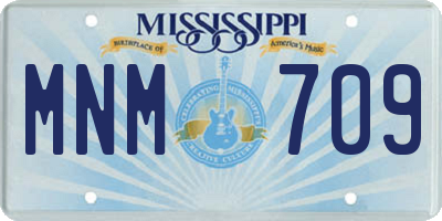 MS license plate MNM709