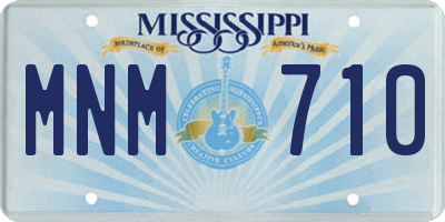 MS license plate MNM710